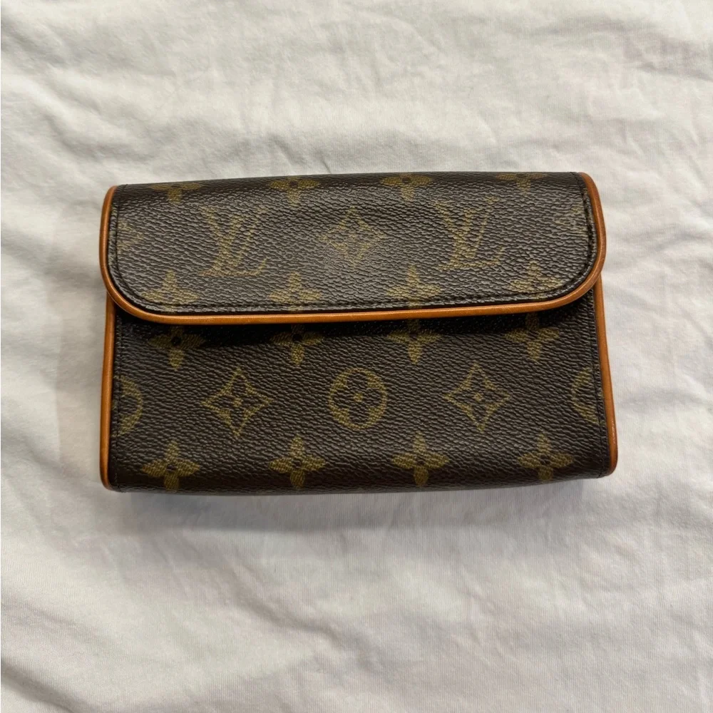 Louis Vuitton Monogram Canvas Flap Crossbody in Brown and Tan